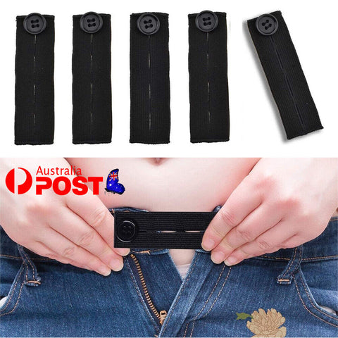 UP30x Black Button Jeans pant Waist Extender Pants Shorts Trouser Widen Expander