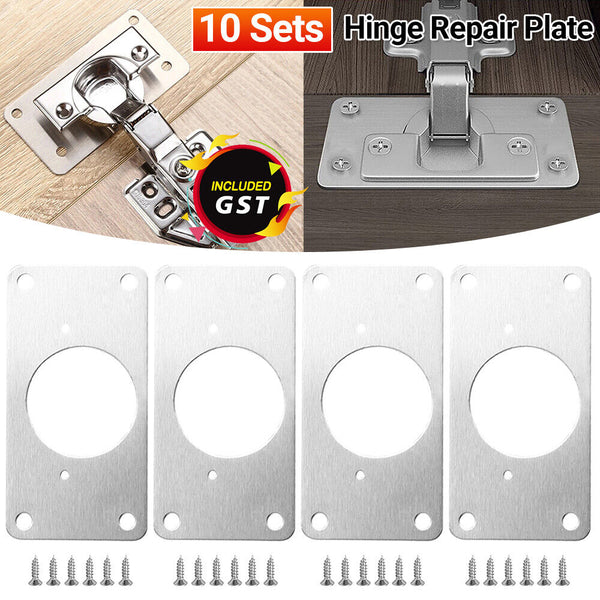 Repair Mount Tool Hinge Repair Plate Rust Resistant Steel Furniture Cupboard