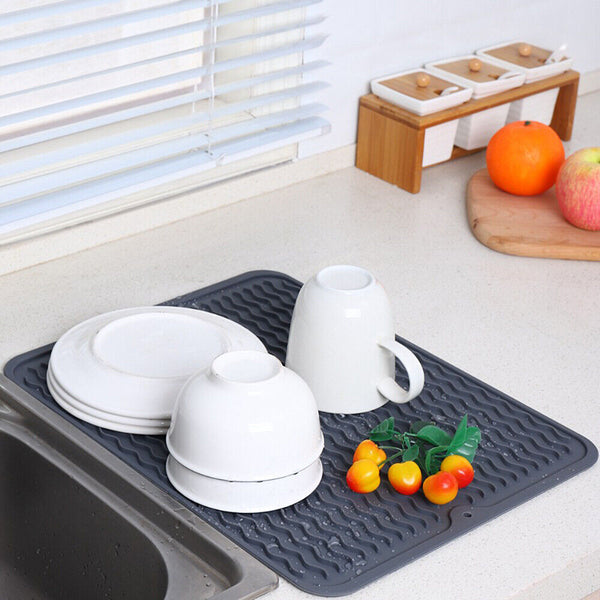 Silicone Sink Drying Mat Heat Resistant Kitchen Rectangle Non Slip Board Pad AU