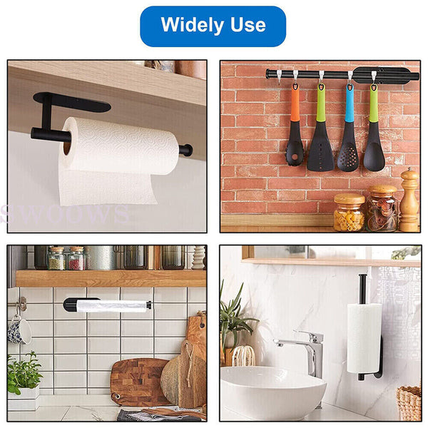 Paper Towel Holder Hanger Rack Kitchen Shelf Organizer Under Cabinet Roll Cup AU