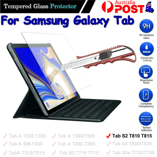 Tempered Glass For Samsung Galaxy Tab A10.5" 9.7"10.1" S2 S4 9H Screen Protector