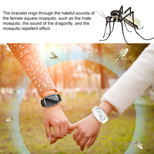 Ultrasonic Anti-Mosquito Repellent Bracelet Bug Insect Repeller Wrist Watch NEW