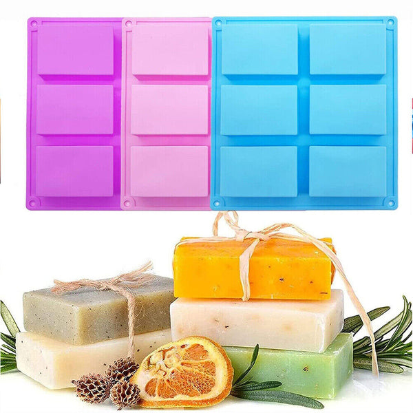 3Pcs Silicone Soap Mold DIY Handmade Soap Making Rectangle  Shape Molds AU