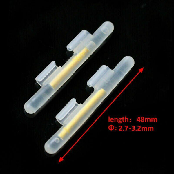 40pcs Fluorescent Fishing Rod Glow Clip-on Lights Sticks Fishing Tackle M/L AU