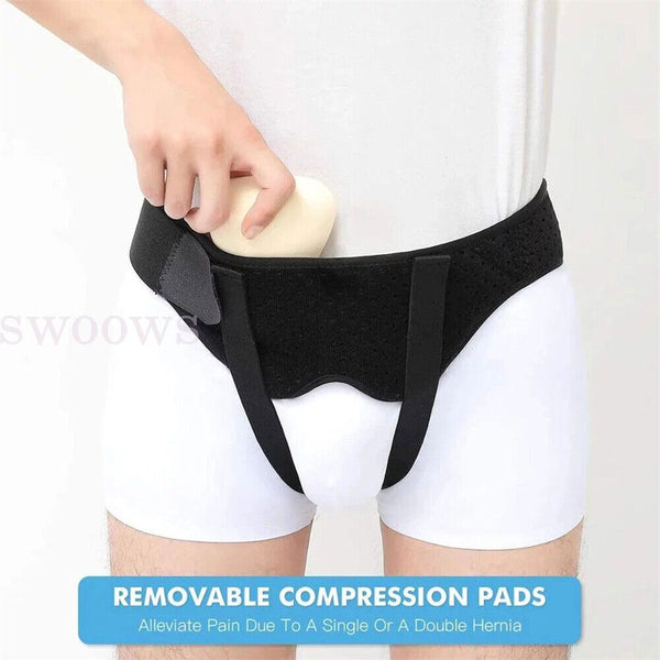 Unisex Inguinal Hernia Belt Groin Support Brace Truss With Removable Pads Unisex