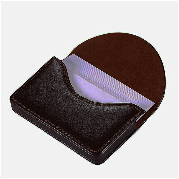 Portable Professional Leather Business Name Card Holder Credit Card Case Wallet