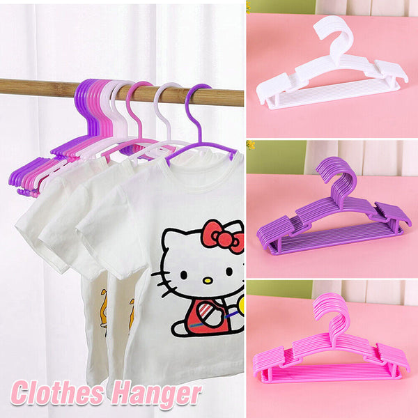 10PCS Children Coat Hangers Kids Clothes Hanger Baby Coat Rack