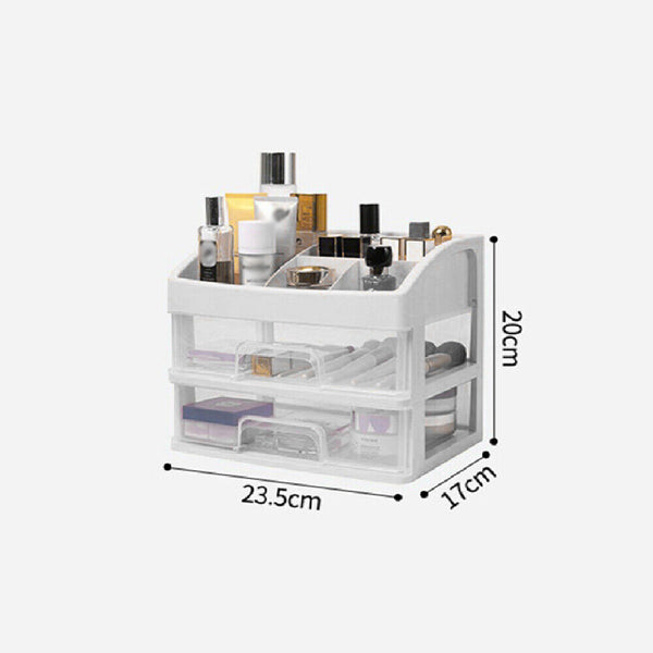 1-3 Drawer Makeup Organizer Container Box Cosmetic Storage Box Desk Case