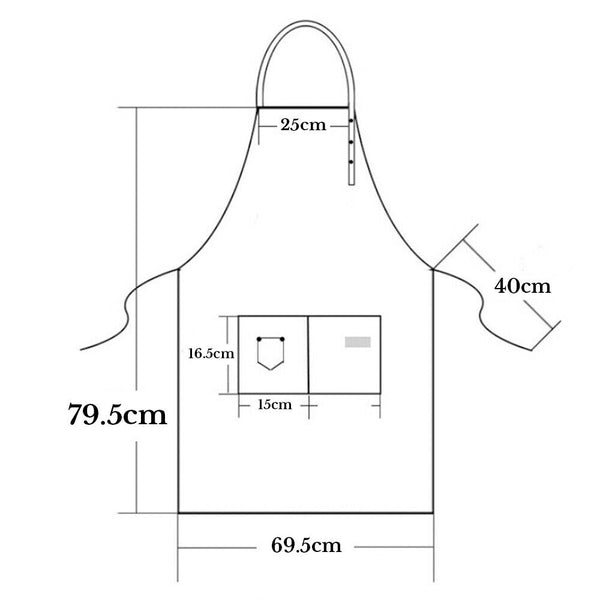 AU Canvas Pocket Apron Adjustable Baking Chefs Kitchen Coffee Cooking BBQ