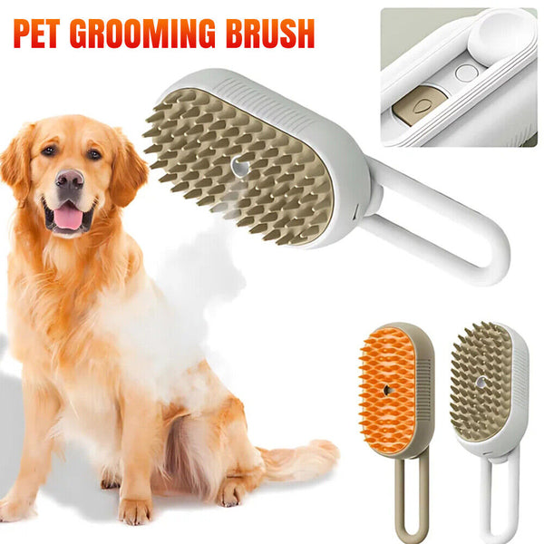 1/2x 3 in 1 Cat Steam Brush Pet Grooming Dog Brush Electric Spray Massage Steamy