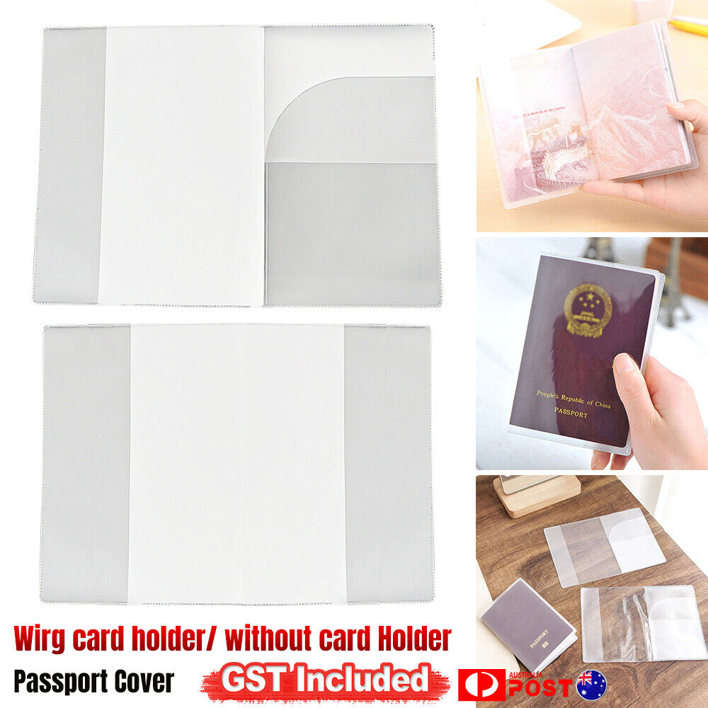 UP10x Passport Cover Transparent Protector Travel Clear Holder Organizer Wallet