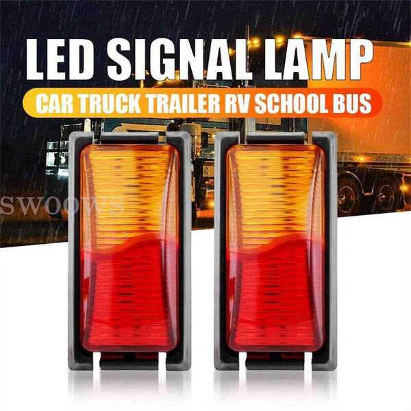 Red Amber LED Clearance Lights Side Marker Lamp Trailer Truck Caravan Multi Volt