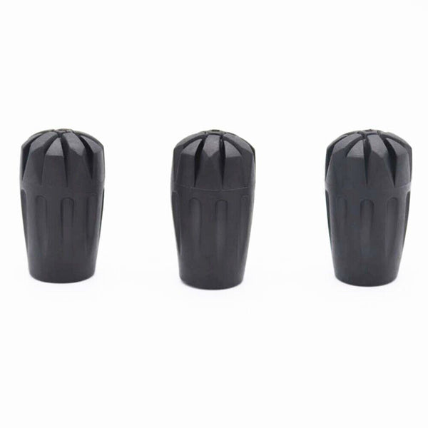 8pcs Black Spare Walking Stick Trekking Hiking Pole Rubber Ferrule Tips End Cap