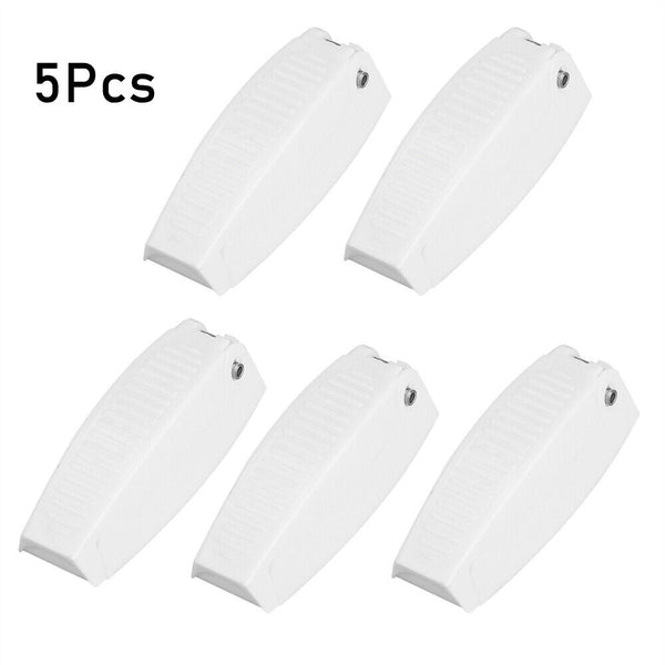 5Pcs RV White Baggage Door Catch Holder Clips Latch for Camper Trailer Motorhome