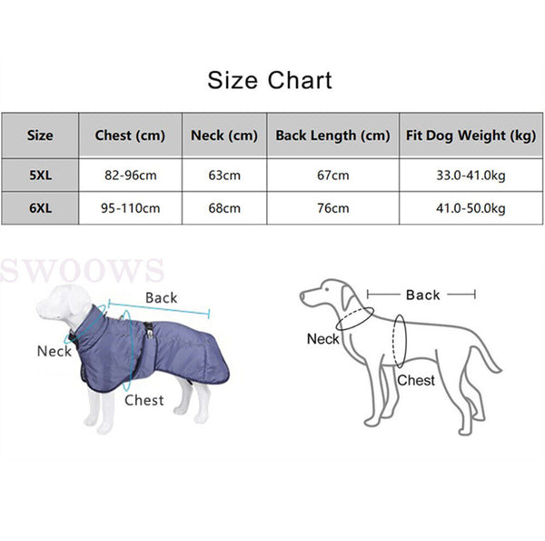 Waterproof Winter Warm Pet Dog Coats Jacket Outdoor Clothes Vest Puppy Coat