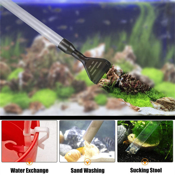 Pump Gravel Water Cleaning Kit Vacuum Cleaner Aquarium Fish Tank Siphon