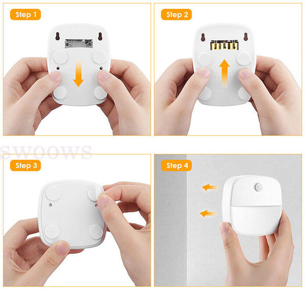 3 pack Durable Night Light Cordless Smart Closet Corridor Motion Sensor PIR