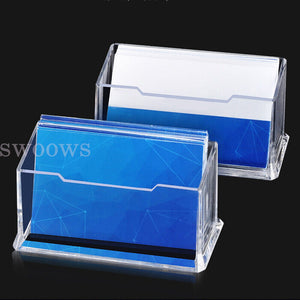 5/10x Business Card Holder Display Clear Desktop PMMA Stand Plastic Desk Shelf