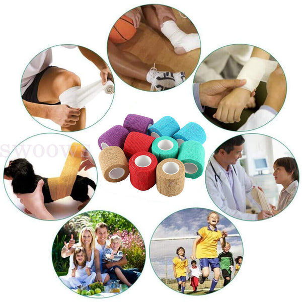 5-30PCS Cohesive Bandage Self-Adhesive Wrap tape - Sports Health Pet Vet Care