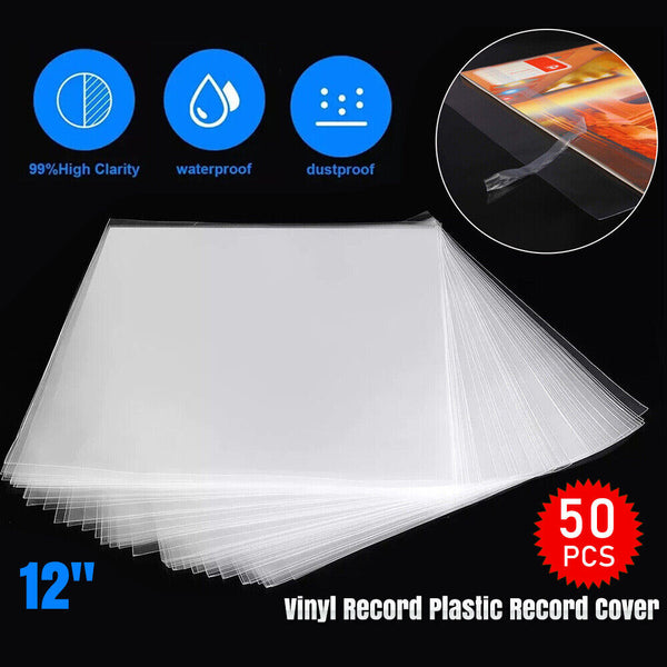 UP 200X Sleeves Outer LP Music Durable for 12" Vinyl Record Plastic Record Cover