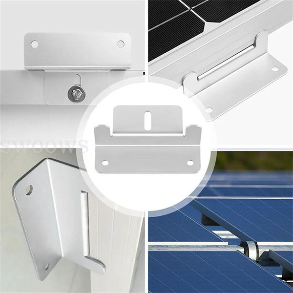 4/8PCS Solar Panel Mounting Z Bracket Set For Flat Roof Wall Mount Kit Aluminum