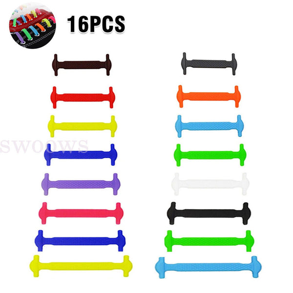 No Tie Elastic Silicone Shoe Laces Shoelaces Sneakers Sports Child/Adult/Unisex