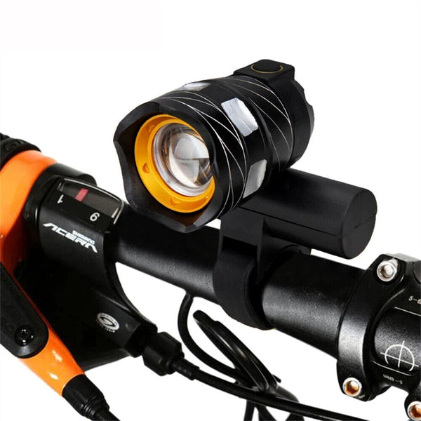 Rechargeable XM-L T6 LED MTB Bike Bicycle Led Light Front Headlight w/USB Cable