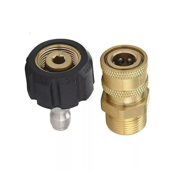 5000PSI M22-Swivel Pressure Washer Hose Adapter 3/8 Quick Connect Fittings