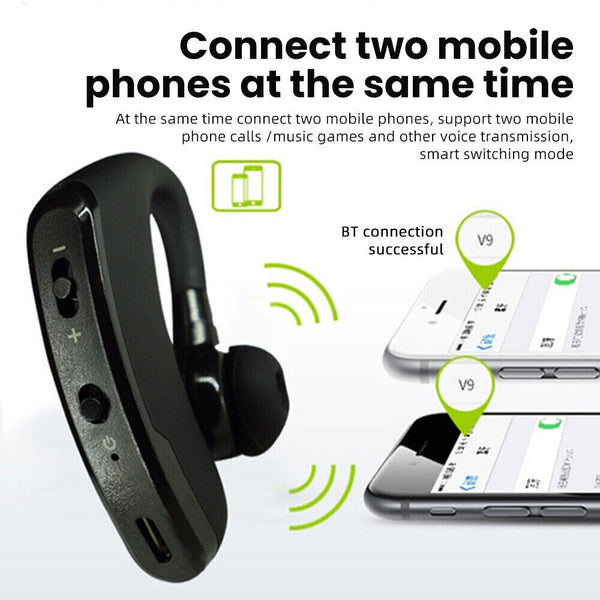 Wireless Bluetooth Earpiece Earphone In-Ear Single Earphones Handsfree Headset