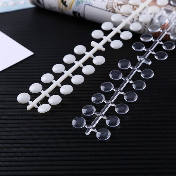120pcs Nail Art Polish Palette Dot Flat Nail Color Card Display Tool Transparent