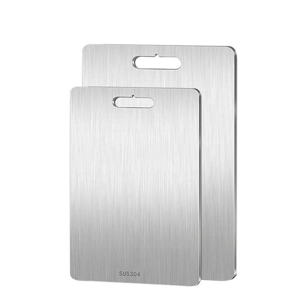 Stainless Steel Cutting Board Double-Sided Chopping Boards for Kitchen Camping