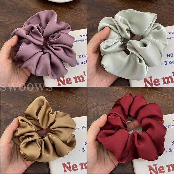 1/4pcX Large Scrunchies Hair Bands Bobbles Elastic Holder Girls Women Ponytail