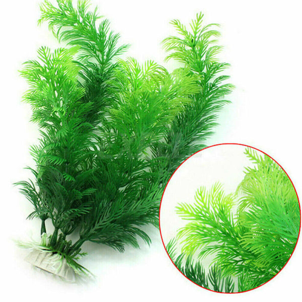 up8x Aquarium Fish Tank Decor Plant Fake Grass Landscap Artificial Water Aquatic