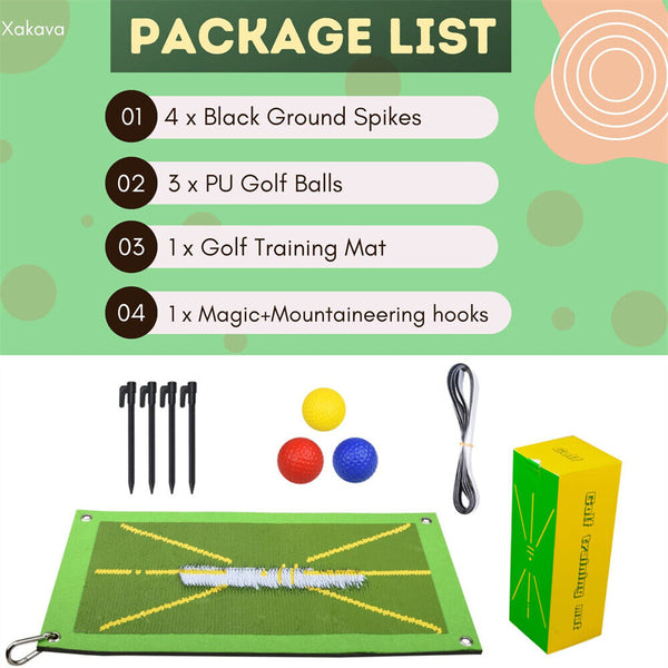 The Indoor Casual Golf Game Set Chipping Golf Game Mat with 20 Grip Golf Balls