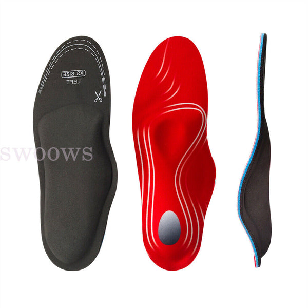 Orthotic Insoles Insert Shoes High Arch Support Plantar Flat Feet Fasciitis Foot