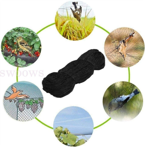 Bird Netting Net Anti Pest Commercial Fruit Trees Plant 10m/20m/30m Mesh Black