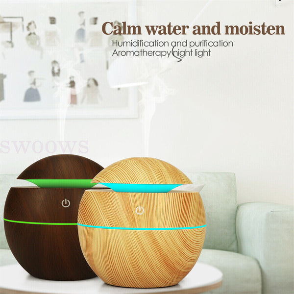 Ultrasonic Aroma Air Humidifier Aromatherapy Diffuser Essential Oil LED Purifier