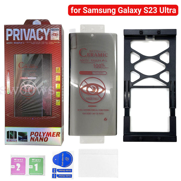 Ceramic Privacy Matte Glass Screen Protector For Samsung Galaxy S23 S22 Ultra