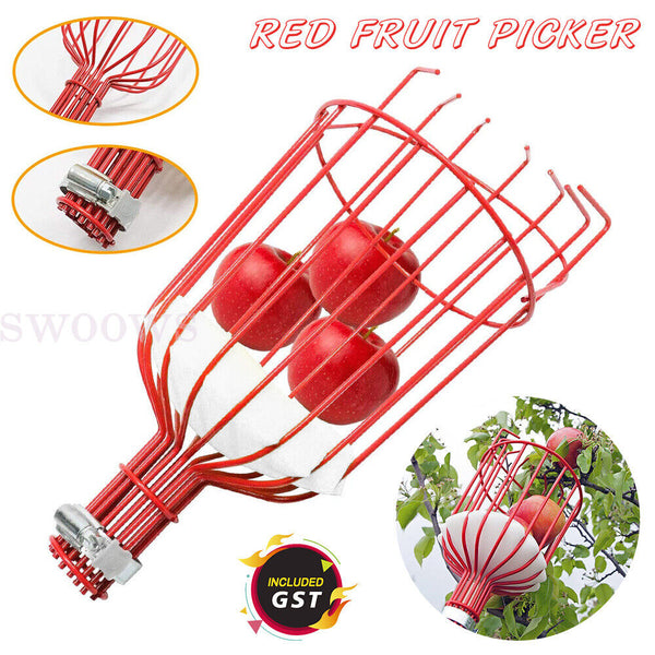 Up 2x Fruit Picker Basket Extension Pole Tools for Picking Fresh Orange Apple AU