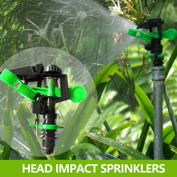 1/5x Head Impact Sprinklers Adjustable Outdoor Installation Irrigation System DM