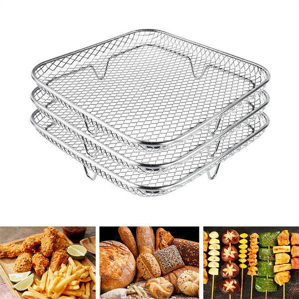 8" Three Stackable Air Fryer Rack Baking Basket for Instant Vortex Air Fryer AU