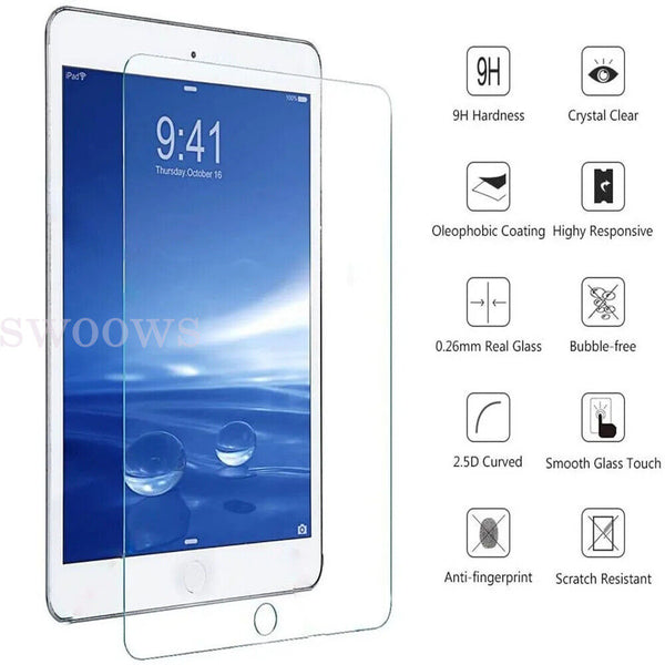 9H Full Tempered Glass Screen Protector For Apple iPad 7/8/9/10 Mini 4/5 Pro 13"