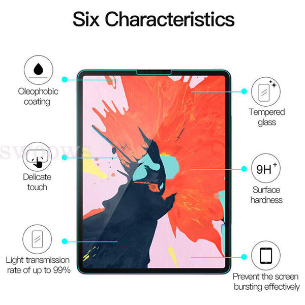 1/2 Full Coverage Tempered Glass Screen Protector For Apple iPad Air 4 Gen 10.9