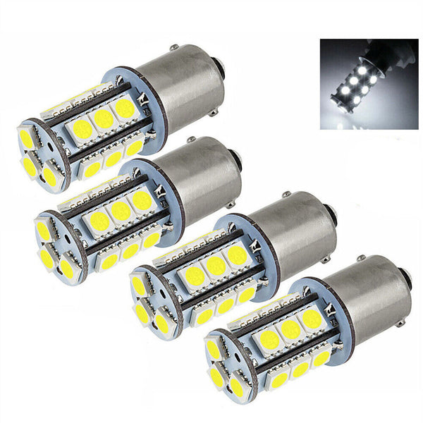 4x LED Light Bulb 1156 BA15S Brake Reverse Turn Stop Tail Car White Globe 12V AU