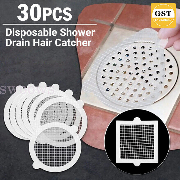 30 Pack Disposable Shower Drain Hair Catcher Hair Catcher Mesh Stickers