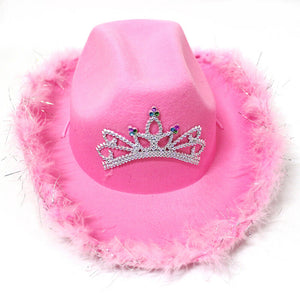 Pink Cowgirl Hat Cowboy Hat Felt Cowboy Costume Access Hat Play Dress Up Party