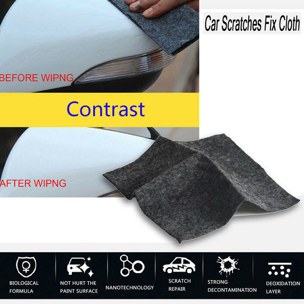 3PCS Nano Magic Car Scratch Remover Polish Cloth Light Paint Scuffs Surface AU