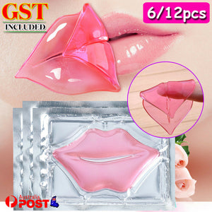 6/12 pcs Lip Pad Collagen Crystal Plumper Moisturizing Beauty Care Gel Patch A