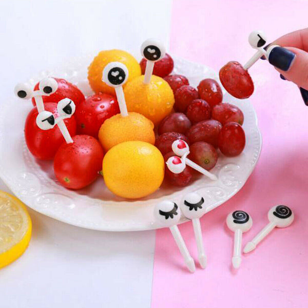 4Set Mini Kids Animal Food Fruit Picks Forks Lunch Box Accessory Decor Tool Kits