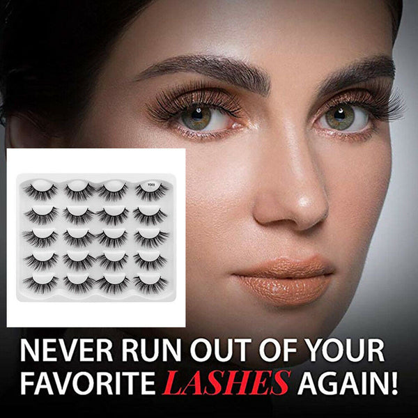 5/10Pairs 3D Mink Natural Thick False Eyelashes Eye Lashes Makeup Extension Hot